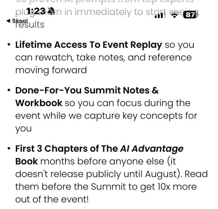 Upcoming AI Advantage Summit 