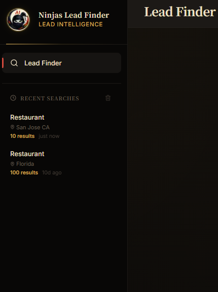 NINJA AI APP LEAD FINDER