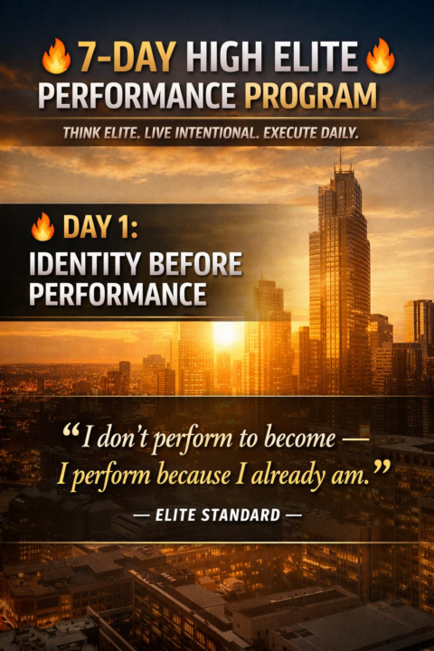 🔹DAY 1: IDENTITY BEFORE PERFORMANCE