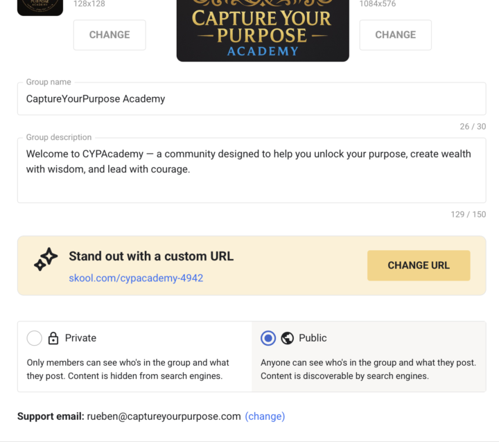Changes to this CYP Platform