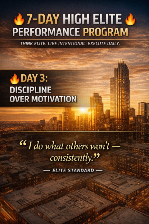 🔹 DAY 3: DISCIPLINE OVER MOTIVATION