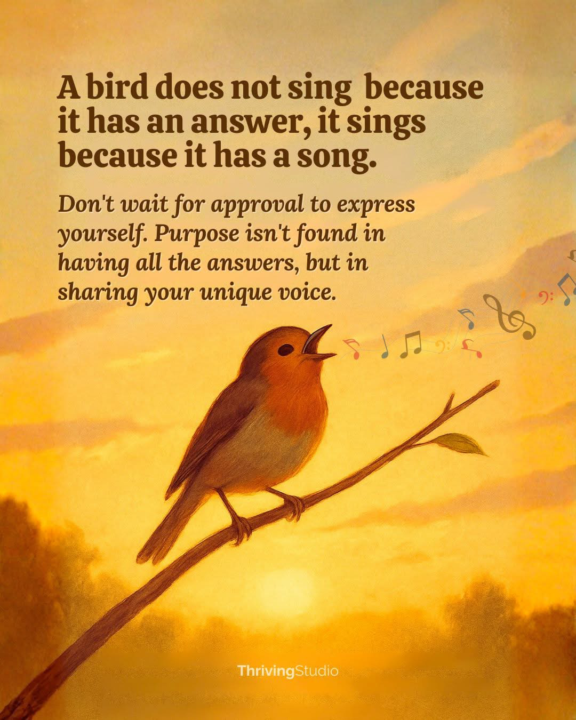 Sing your uniqueness today. 