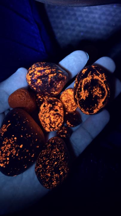 Glowing rocks