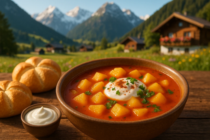 Recipes 'Round The World! 🌍 Austria: Paprika-Erdäpfelsuppe — Paprika Potato Soup