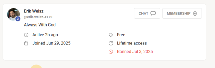 Infiltrator caught and banned!