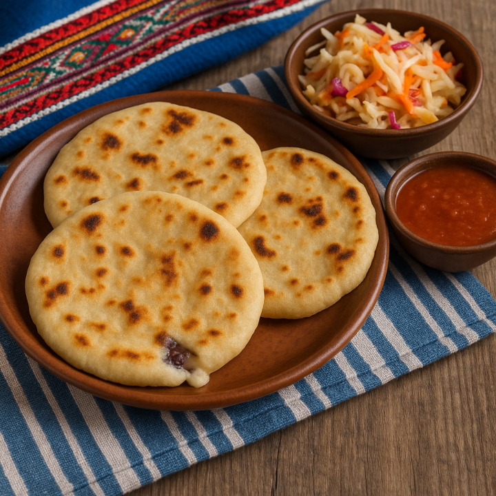 Recipes 'Round The World!  🌍El Salvador: Pupusas de Frijol y Queso, The Heart of Central American Comfort
