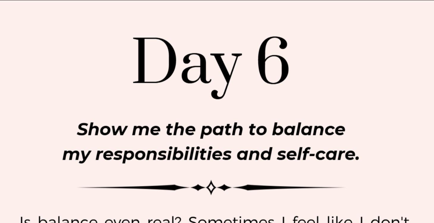 DAYS OF PRAYER - DAY 6