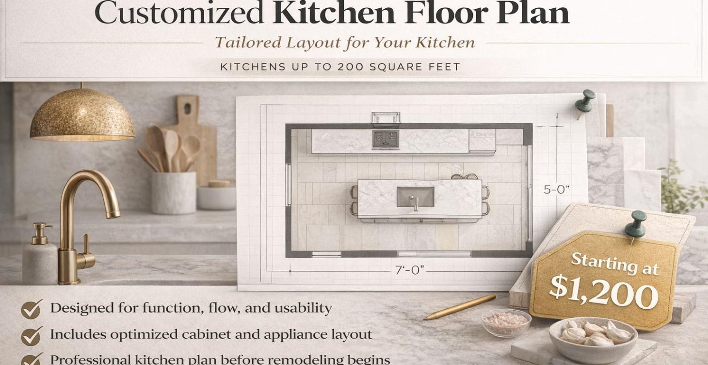 Customized Kitchen Floor Plan Service