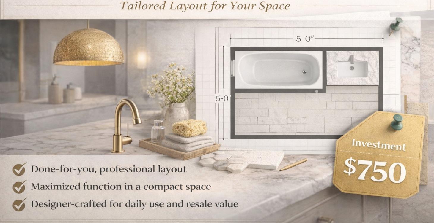 Customized 5x7 Floor plan for bathroom
