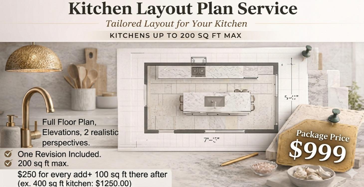 Customized Kitchen Floor Plan Service