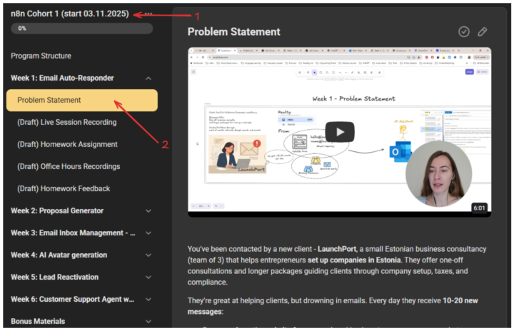 🚀 Week 1 of our first n8n Cohort is officially live!