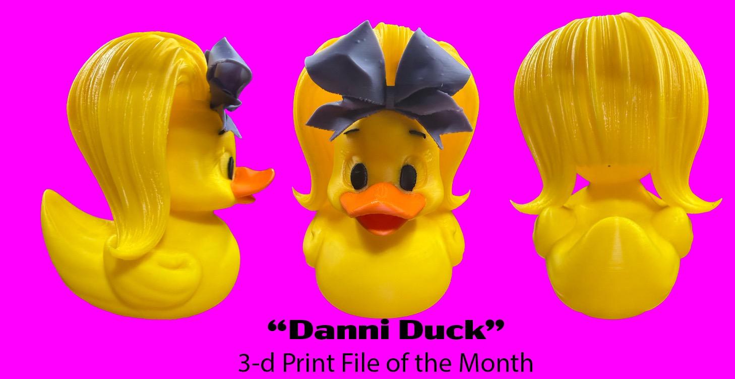 "Danni Duck"- with painted beak and eyes.
