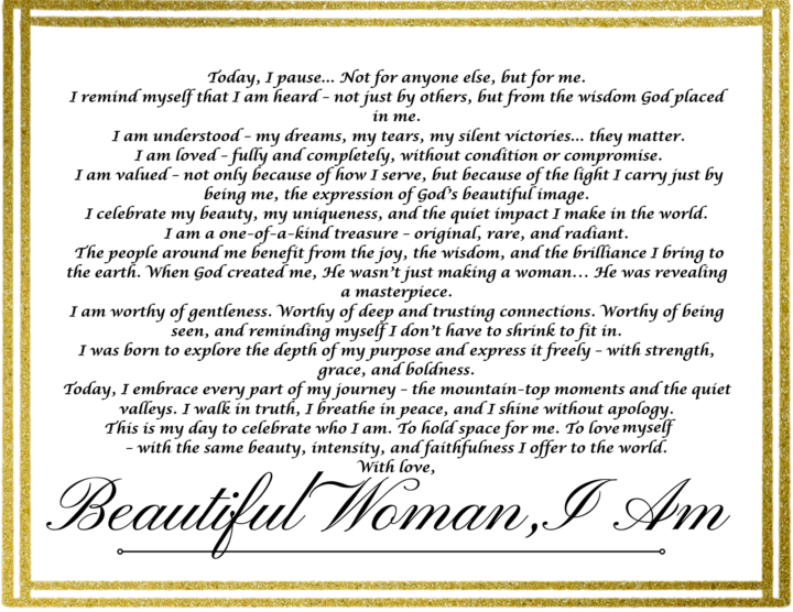 You Are A Beautiful Woman & Treasure To The World 🌹