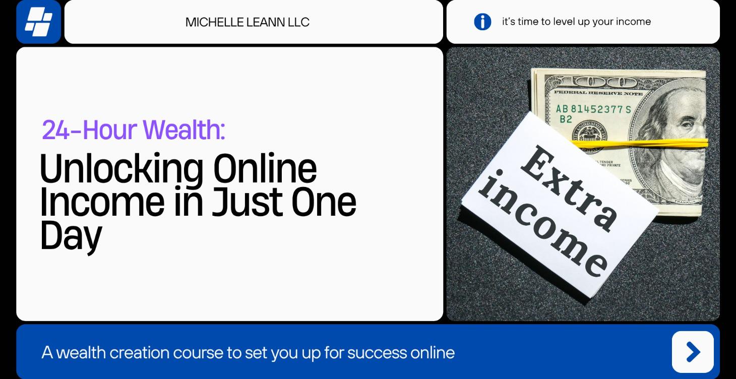 24-Hour Wealth: Unlocking Online Income in 1 Day