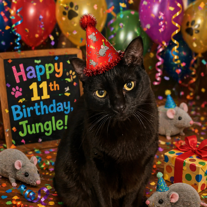 Meowy Birthday, Jungle! 🐾
