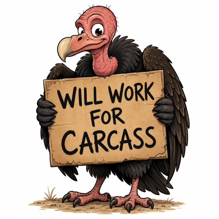 Will Work for Carcass.