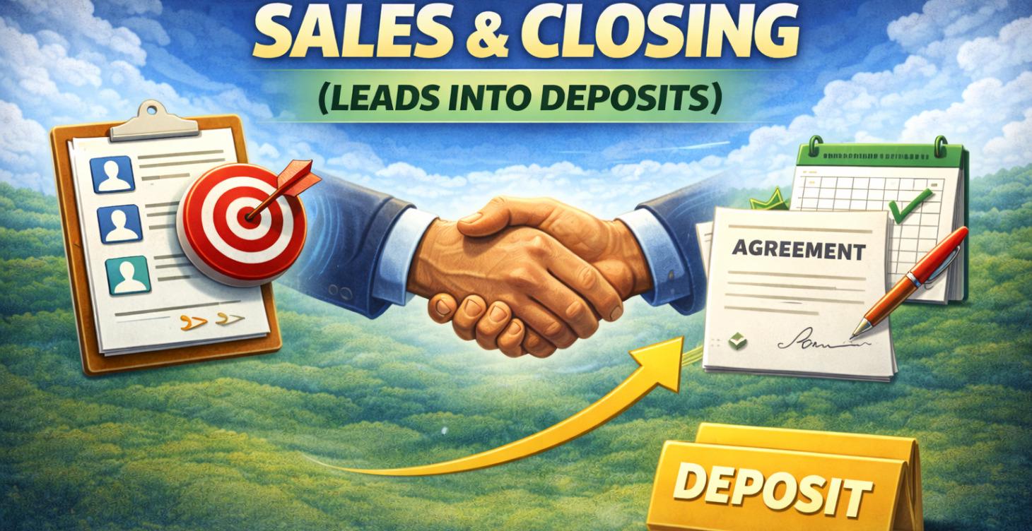 COURSE 6: Sales & Closing (Leads into Deposits)
