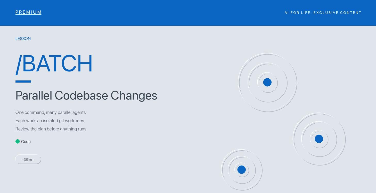 /batch: Parallel Codebase Changes