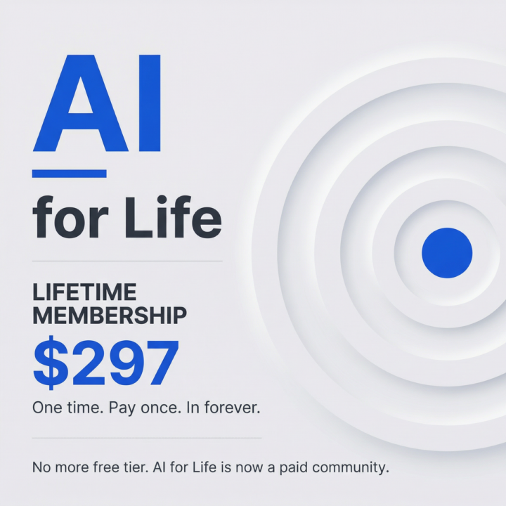 Big change to how AI for Life works. Keeping it simple.