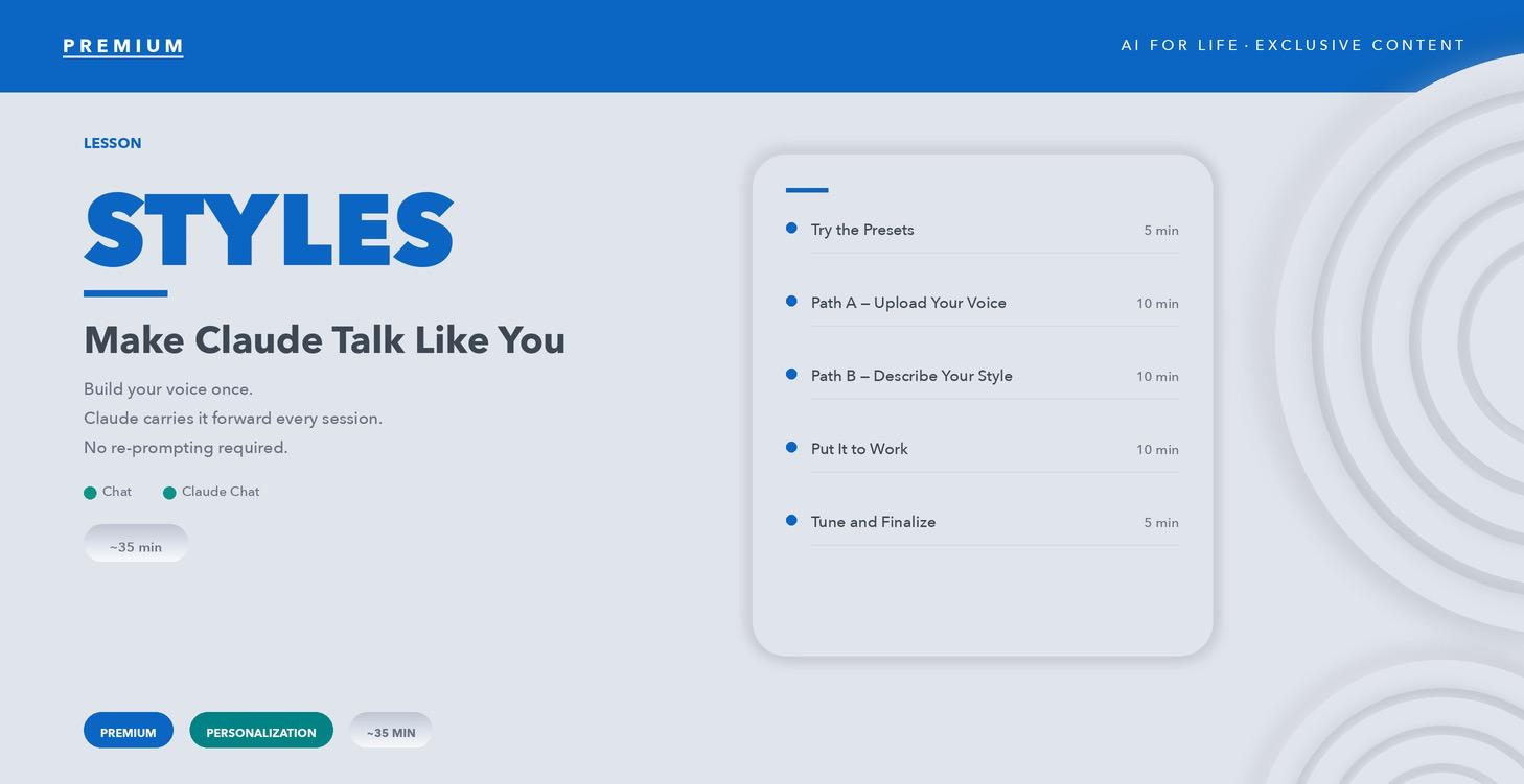 Make Claude Talk Like You