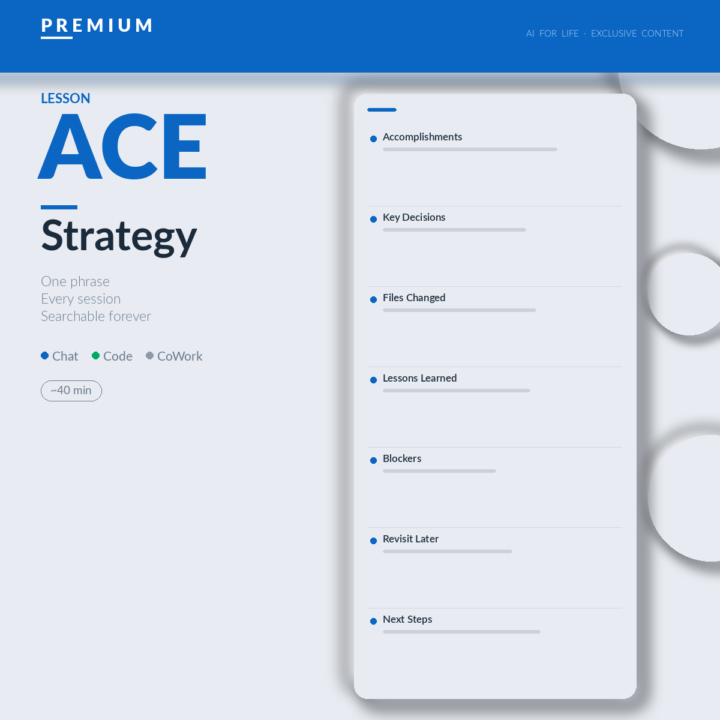 New lesson just dropped: ACE Strategy