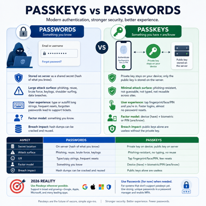 Passkeys vs passwords