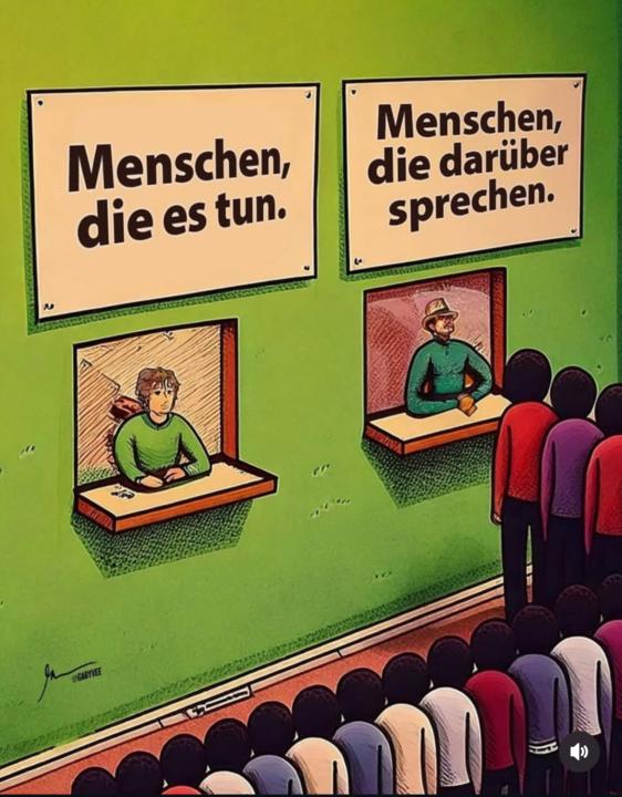 Ich hab dieses Bild heute gesehen – und es trifft genau den Punkt.