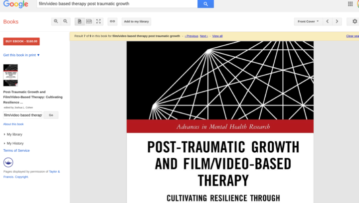 Preview of Post Traumatic Growth and Film/Video-Based Therapy
