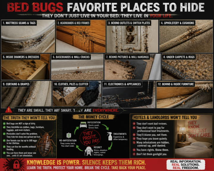 Places Bed Bugs Hide 