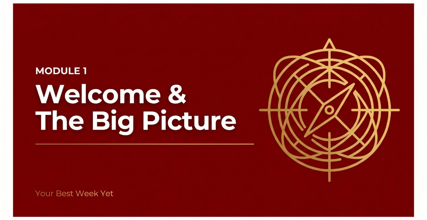 Module 1: Welcome & The Big Picture