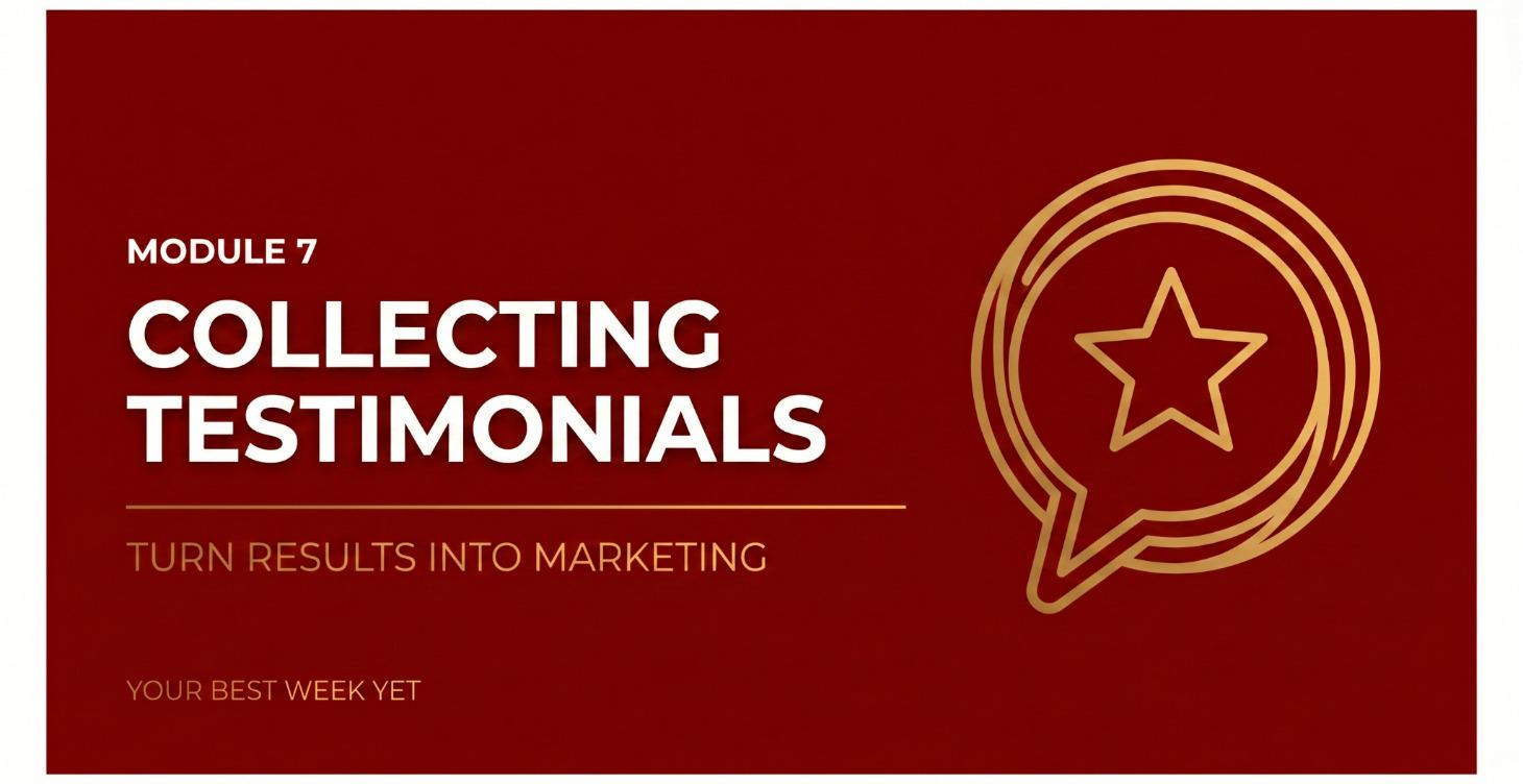 Module 7: Collecting Testimonials & Social Proof