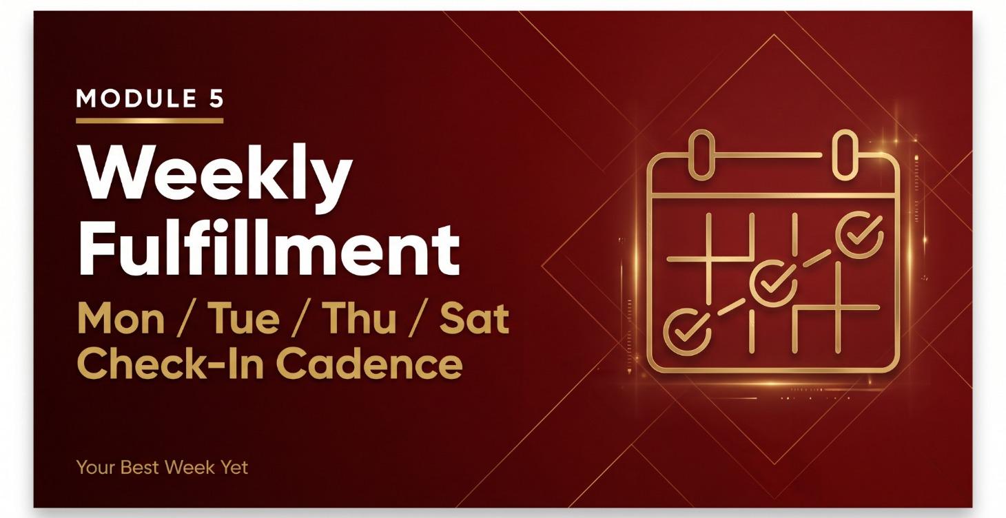 Module 5: Weekly Fulfillment & Check-Ins