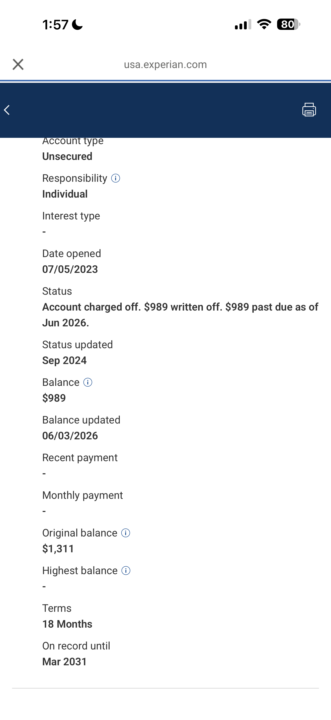 Round 3 charge off 