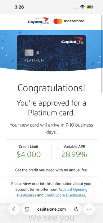 Capital One Pre Approval 💪🏾
