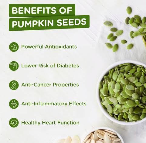 Health benefits of Pumpkin Seeds. 
