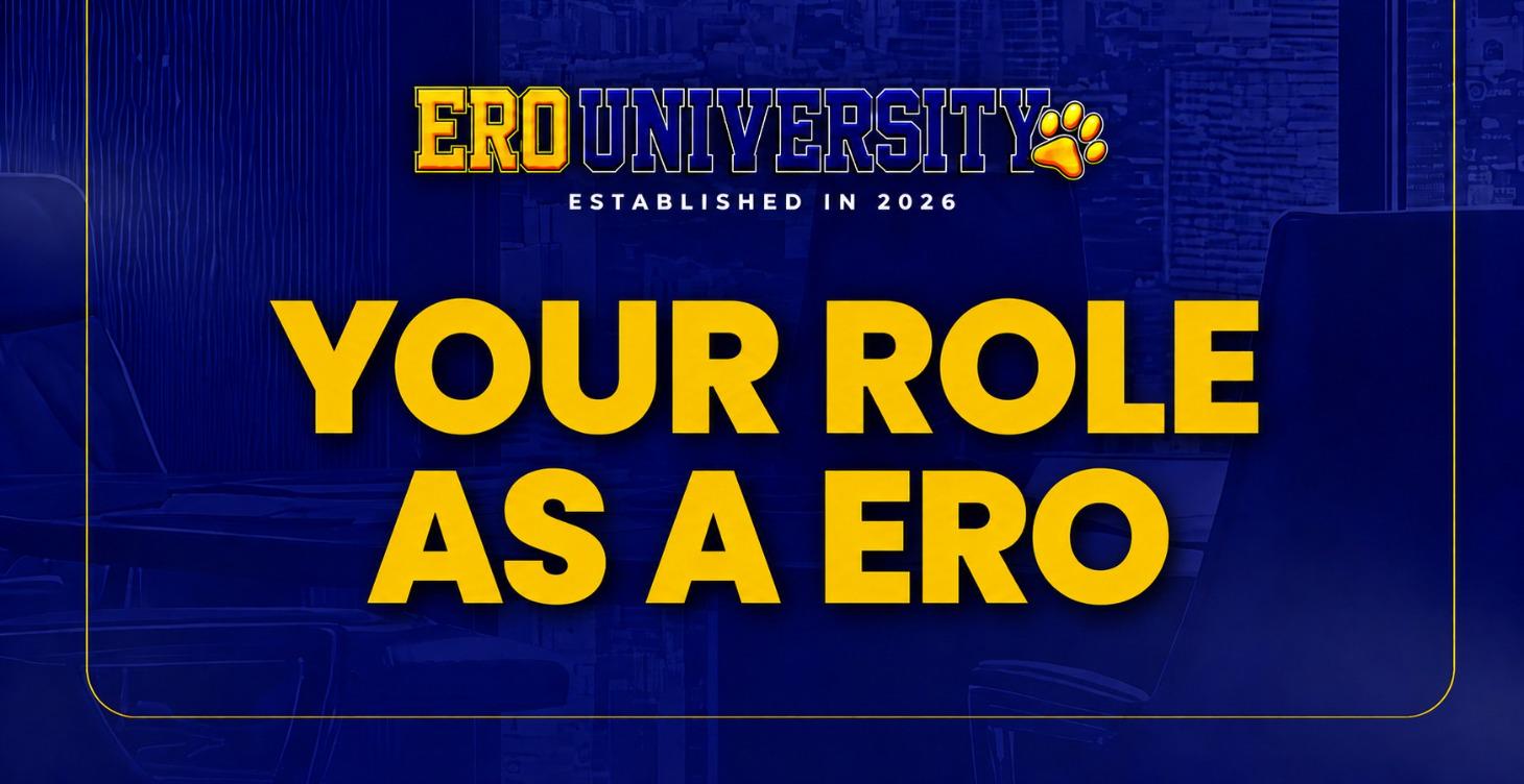 1.4 YOUR ROLE AS A ERO