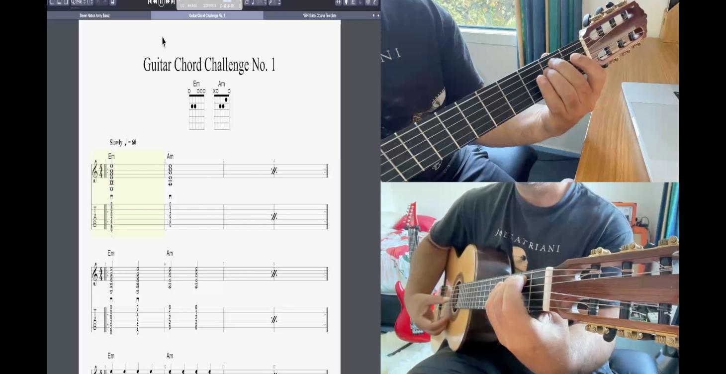 Chord Change Challenge E minor to A minor