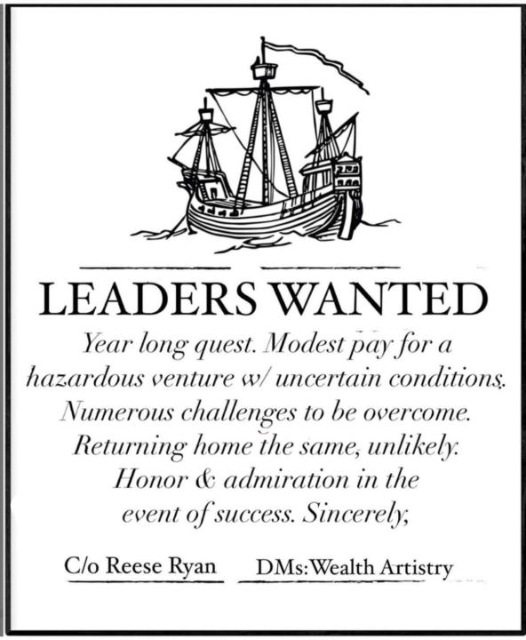 WANTED : Leaderhood & the Call