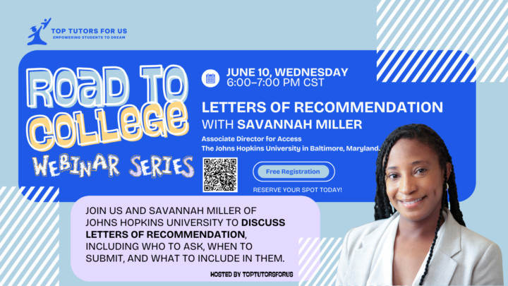Road to College Webinar Series: Letters of Recommendation