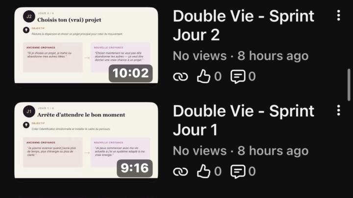 Tournage J1 et 2.