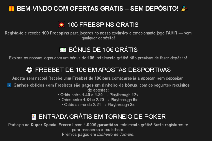 🎰 100 FreeSpins ou 10€ Grátis no ESC Online 🤑🔥