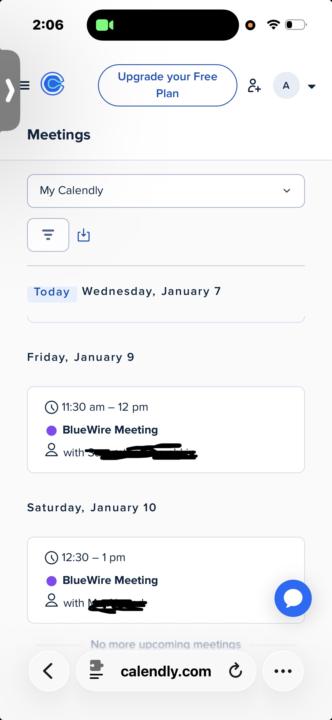 2 meetings booked td 