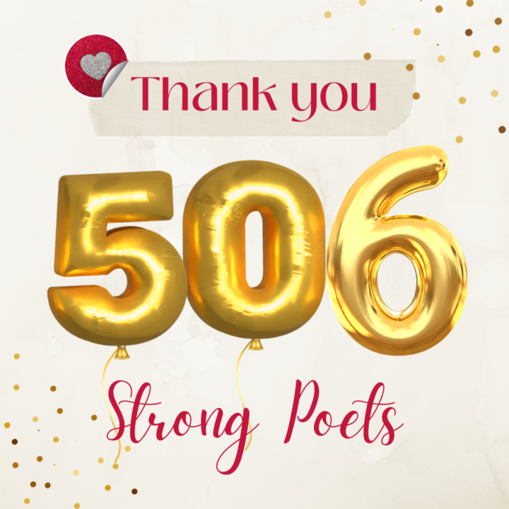 We just hit 500 poets (and counting!) in this amazing community! 
