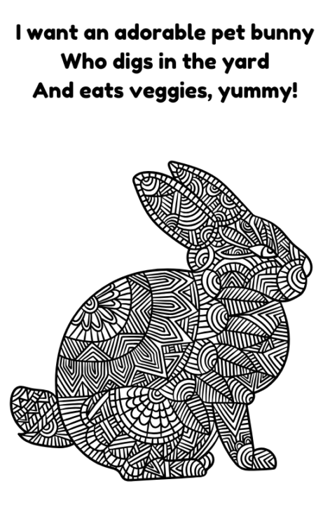 Poetry with Coloring pages