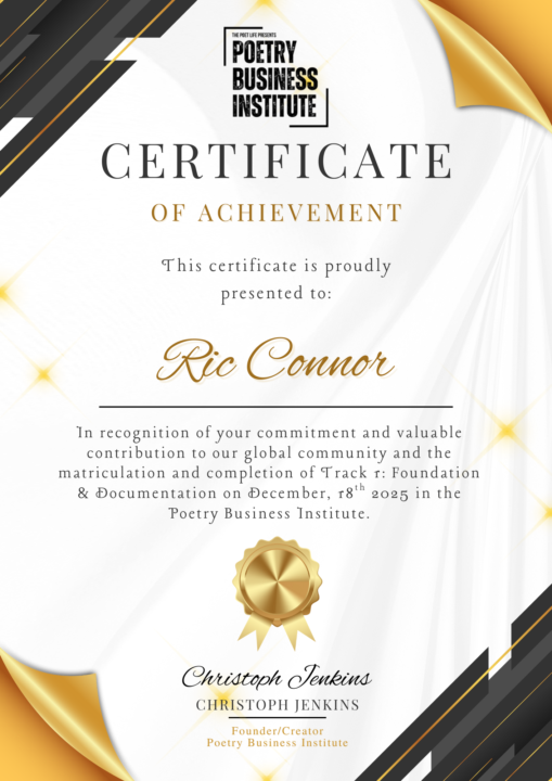 Our First Graduates of Poetry Business Institute | CERTIFICATE