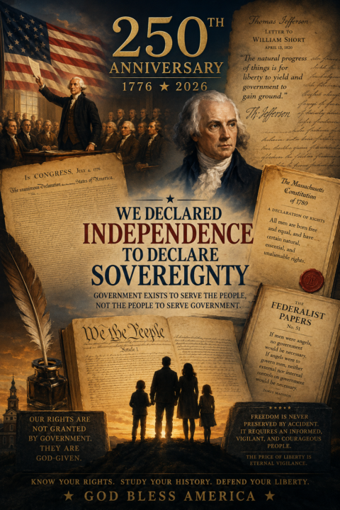 🇺🇸 250 Years Ago, America Declared More Than Independence—It Declared Sovereignty.