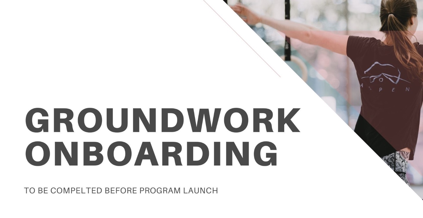 Groundwork Onboarding