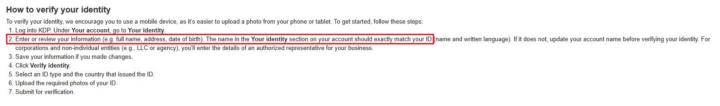 Verify your identity