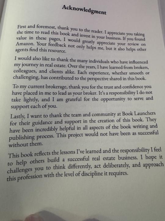 Acknowledgment Shoutout