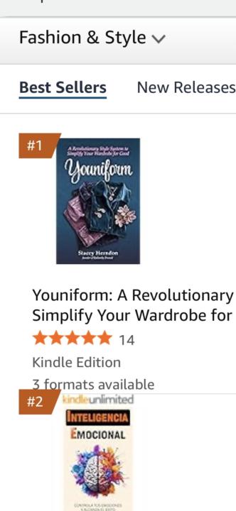 #1 on Kindle (#3 print)